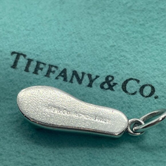 Tiffany & Co. Blue Enamel Flip Flop Charm Sterling Silver with Pouch - Picture 6 of 9